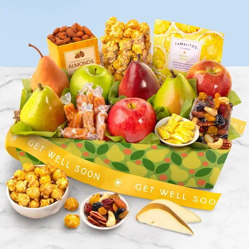 Vista 2 de A Gift Inside Get Well Soon Orchard Delight Fruta y Gourmet - Canasta de Regalo
