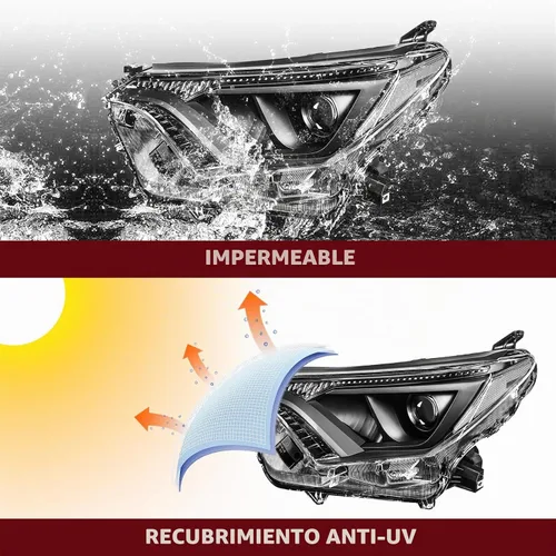 Vista 6 de JSBOYAT Halogen Headlight Assembly Fit for 2016-2018 Toyota RAV4