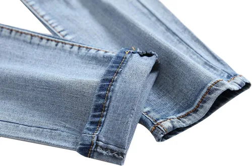 Vista 6 de Fredd Marshall - Pantalones de mezclilla ajustados para hombres, son elásticos y de diseño rasgado