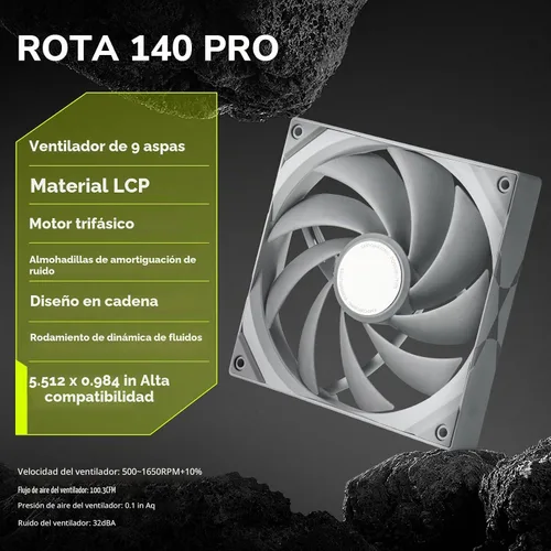 Vista 6 de TRYX Panorama 280 Blanco 280mm AIO Pantalla AMOLED L-Forma de 6.67'' Efecto 3D Anamorfo Display Personalizable Enfriador AIO 280mm Bomba Asetek 8ª