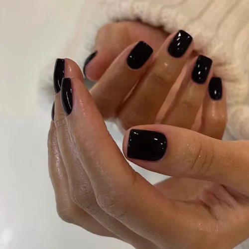 Vista 17 de Uñas postizas a presión color rosa bebé con forma de almendra, 48 piezas, uñas postizas gruesas neutras para mujeres, uñas de almendra medianas a
