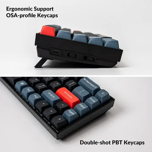 Vista 7 de Keychron K6 Pro QMKVIA Teclado mecánico inalámbrico teclado macro programable personalizado con interruptor rojo Keychron K Pro retroiluminación