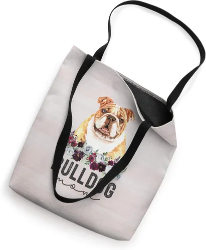 Vista 2 de Bolsa de mano con diseño floral Bulldog English