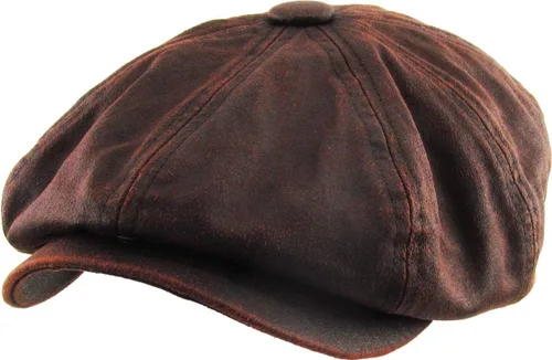 Vista 22 de KBETHOS Gorras clásicas de periódicos de la colección Ivy de Ascot de cuero fabricadas en Estados Unidos