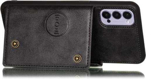 Vista 2 de Funda para Realme 7 Pro RMX2170, con ranura para tarjeta, color negro