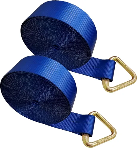 Vista 37 de Mega Cargo Control 1 paquete de correas de cabrestante de anillo en D de 3 pulgadas x 30 pies, amarres negros resistentes para control de carga
