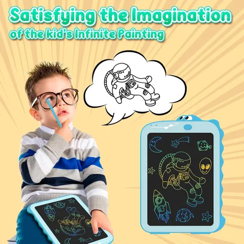 Vista 9 de CHEERFUN Tableta de escritura LCD para niños: tablero educativo de dibujo de garabatos de aprendizaje, juguetes de dinosaurio para niños pequeños