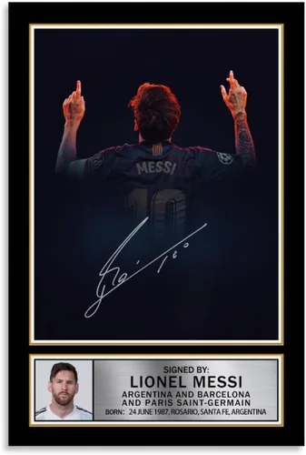 Vista 16 de SUKORI Messi - Póster Messi firmado (4) para dormitorio, estética, 12 x 18 pulgadas, sin marco