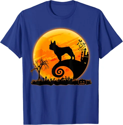 Vista 21 de Camiseta divertida de disfraz de Halloween para perro y luna de Bulldog francés, Negro, S