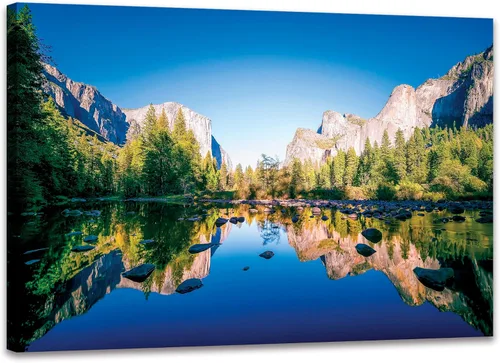 Vista 11 de SKASNFAI Arte de Pared en Lienzo del Parque Nacional, Pintura de Paisaje Natural de Montaña, Arte Enmarcado para Decoración del Hogar, para Sala