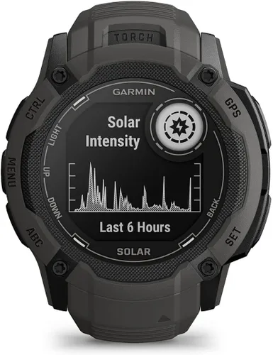 Vista 8 de Garmin Instinct 2X Solar (grafito) - Paquete de reloj inteligente GPS resistente, GNSS de múltiples bandas, monitoreo de salud 247, notificaciones