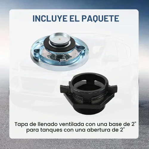 Vista 2 de DICMIC Tapa con ventilación para tanque de transferencia con cuello roscado, tapa de presión de ventilación con base de 2 pulgadas, tapa para tanque