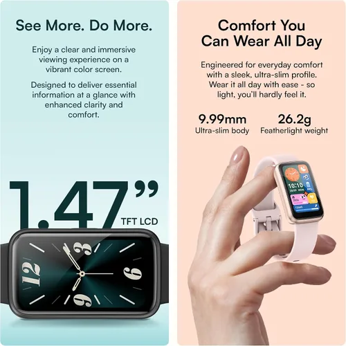 Vista 3 de Active 3 Veryfit Fitness Tracker Smart Watch No necesita aplicación o Rosa rubor