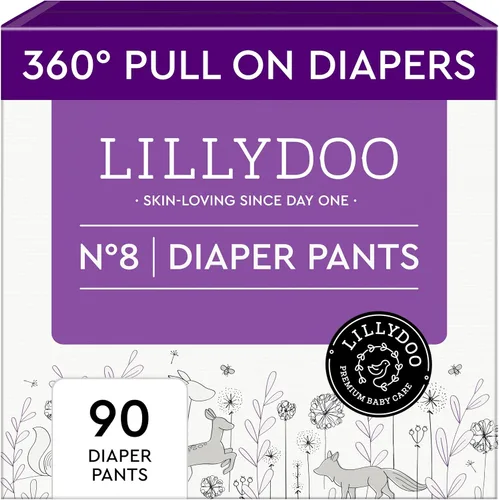 Vista 15 de LILLYDOO Pantalones de Pañal para Niños Pequeños - Talla 5 (24-35 libras), Suministro Quincenal (66 unidades), Amigables con la Piel, Ultra Suaves
