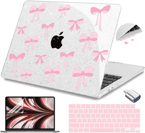 Vista 26 de Teryeefi Funda rígida para MacBook Air M3, M2, M4, MacBook Air de 13 pulgadas 2025, 2024, 2023, 2022, versión A3240, A3113, A2681, carcasa rígida