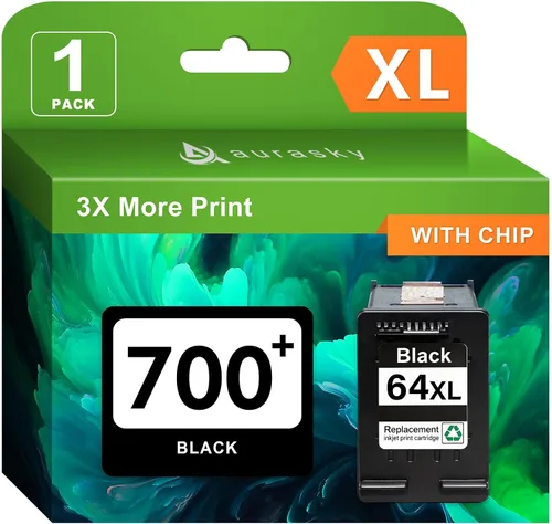 Vista 9 de 64XL - Cartuchos de tinta negros de alto rendimiento para 64XL, repuesto compatible con HP Envy Photo 7800 7855 7858 7155 7120 7158 7100 7164 6200