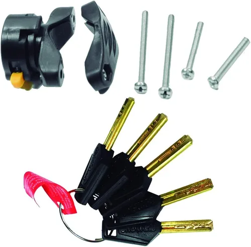 Vista 4 de Candado OnGuard Doberman de 6 pies con cable enrollado de 10 mm - Cable de seguridad de acero flexible con cabezal de doble cierre X2P Power
