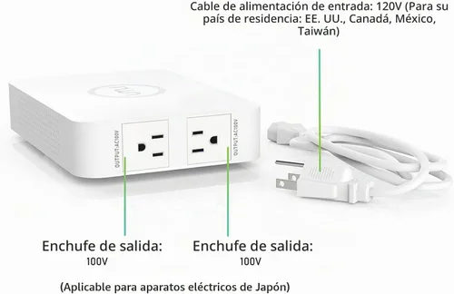 Vista 2 de Convertidor de voltaje reductor de 120V a 100V 500W para electrodomésticos