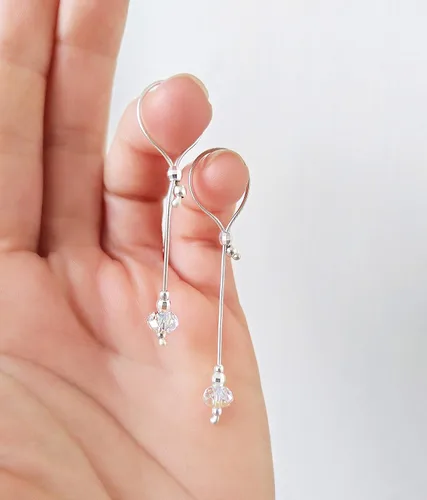 Vista 4 de Anillo de pezón ajustable de plata sólida para pezón y nudo no perforante