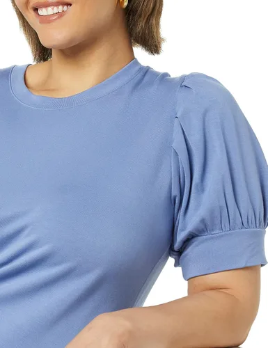 Vista 5 de Daily Ritual - Blusa de tela de toalla muy suave con mangas abullonadas