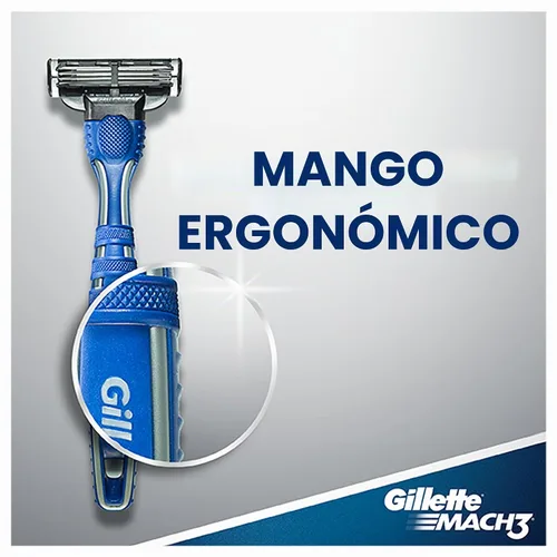 Vista 6 de Gillette Mach3 Maquinillas de afeitar desechables para hombre, 3