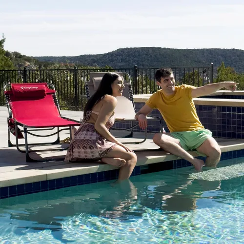 Vista 7 de KingCamp Folding Outdoor Chaise Lounge