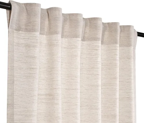 Vista 10 de HOMIDATE Paneles de Cortinas de Lino de Linaza de 63 Pulgadas - Juego Natural de 2, Cortinas Ligeras para Ventanas, Cortinas de Lino de Algodón