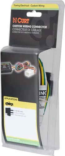 Vista 7 de CURT 56159 Arnés de cableado de remolque personalizado de 4 pines para el lado del vehículo, se adapta a Land Rover Evoque seleccionado