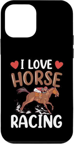 Vista 15 de Funda para iPhone 13 I Love Horse Racing Horses Race Racer
