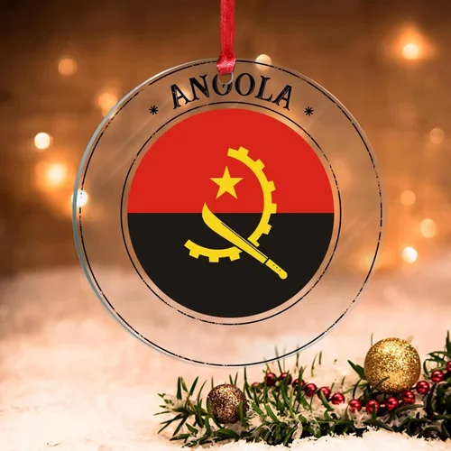 Vista 19 de Bandera de Argelia, adorno para árbol de Navidad, bandera nacional, Argelia, suministros colgantes de Navidad, suministros de fiesta de Navidad
