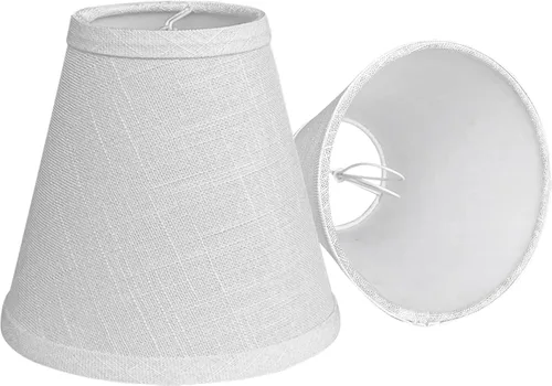 Vista 11 de TOOTOO STAR - Mini pantalla de barril marrón doble con clip, pantalla de tela de barril para candelabros de mesa, lámpara de pie de pared, repuesto