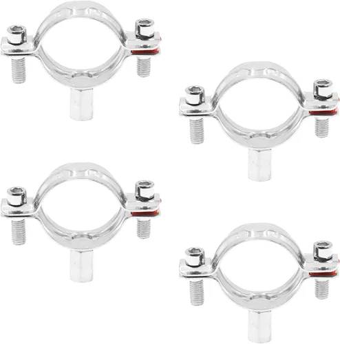 Vista 8 de 304 - Soporte de tubo de acero inoxidable 304, soporte de correa de tubo resistente, colgador de tubo de anillo dividido duradero, 4 soportes