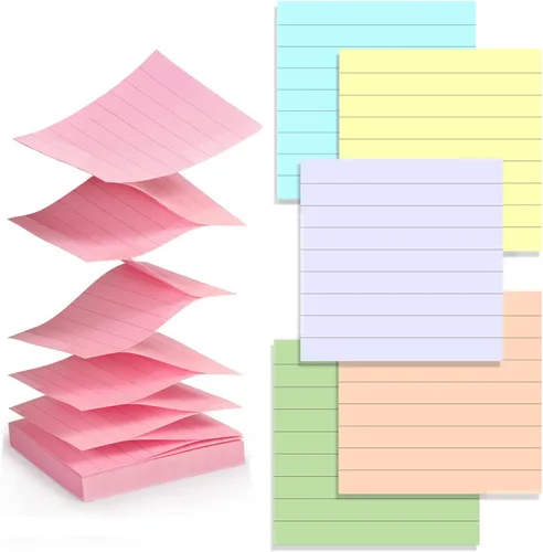 Vista 8 de Notas adhesivas emergentes de 3 x 3, recarga de notas emergentes fáciles de publicar, blocs de notas autoadhesivas forradas estilo acordeón, 600