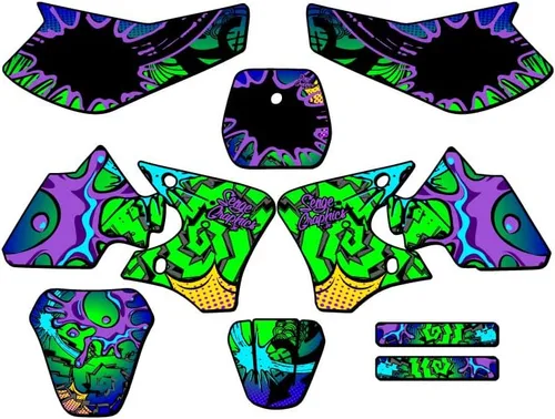 Vista 11 de Kit de base gráfica TTR 90 Zany Blue Senge 2000-2008 compatible con Yamaha