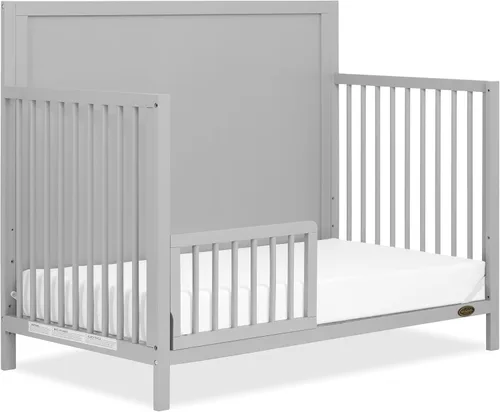 Vista 7 de Evolur Dream On Me Dilian - Riel convertible para cuna infantil en gris guijarro