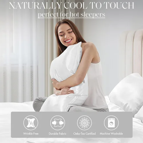 Vista 62 de Madison Park Essentials - Juego de sábanas de satén de lujo y sedoso con brillo natural, bolsillo elástico de 14 pulgadas para colchones de hasta 16