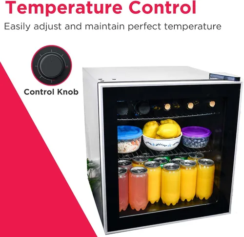Vista 5 de Frigidaire EFMIS164 Refrigerador para bebidas con puerta de vidrio, capacidad para 60 latas
