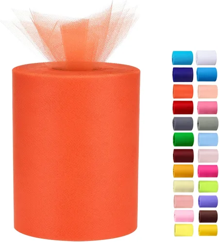 Vista 11 de Rollos de tul de 6 pulgadas por 100 yardas (300 pies) de tela de carrete de tul para bricolaje, faldas tutú, bodas, baby shower, manualidades