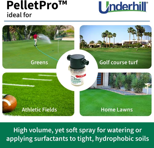 Vista 5 de Underhill PelletPro - Aplicador en línea para grifo de manguera de jardín, macho GHT de 3/4 pulgadas, hembra GHT de 3/4 pulgadas, conector