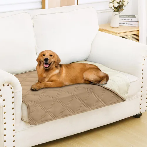 Vista 64 de Smiry Funda impermeable para cama de perro, manta reversible para mascotas para sofá Manta suave lavable para perro, funda a prueba de fugas