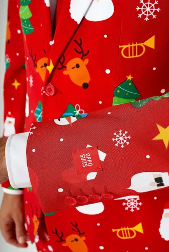Vista 7 de Opposuits Men's Christmas Suit - Festive X-Mas Holiday Outfit - includes Blazer, Pants - Tie