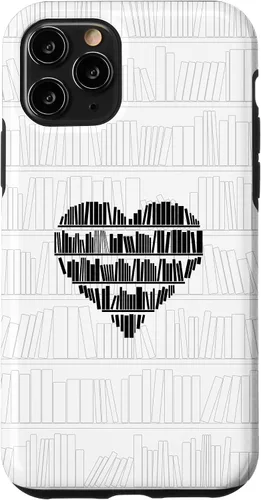 Vista 29 de Bookworm Book Lover Minimalist Heart White Case for iPhone 17