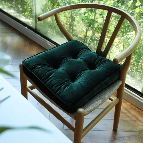 Vista 12 de vctops Almohadillas de Silla de Terciopelo Suave con Lazos Cómodo Cojín de Asiento Sólido para Sillas de Comedor, Sillas de Oficina, Pisos de Madera