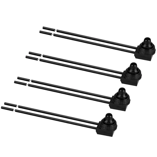 Vista 8 de Paquete de 2 interruptores de botón impermeables IP67, 12V CC 3A Negro