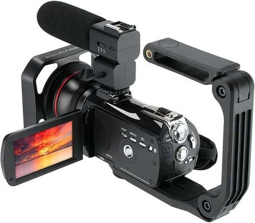 Vista 3 de ORDRO Videocámara con Zoom Óptico para Transmisión en Vivo UHD 4K, AC5 Plus, Cámara para Vlogging de YouTube, Pantalla Táctil Giratoria, Anti-Shake