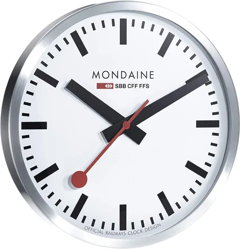 Vista 5 de Mondaine - Reloj de pared - A995.Clock.16SBB - Esfera blanca grande - Relojes de pared - Hecho en Suiza