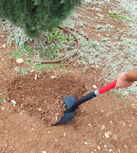Vista 5 de TABOR TOOLS Pala con hoja redondeada y cómodo mango de agarre en D de 31 pulgadas de fibra de vidrio, pala de excavación. J201A.