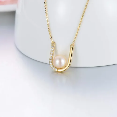 Vista 3 de SISGEM 14K Real Gold Moissanite Necklace for Women,Yellow Gold CrossInfinityHigh Heel ShoeMermaid Pendant Necklaces,Christmas Birthday Jewelry Gifts