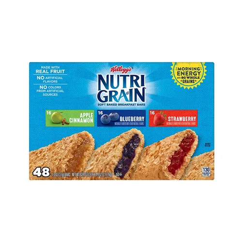Vista 4 de Kellogg's Nutri-Grain - Barra de desayuno variada, 1.3 onzas, 48 unidades (paquete de 2)