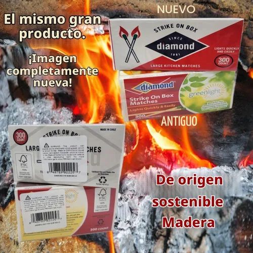 Vista 2 de Strike On Box Matches (3 cajas de 300) velas multiusos para chimenea, parrilla, barbacoa, cocina, campamento y muchas otras ocasiones, incluye un